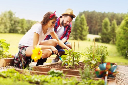 Professional garden clearance team working in Notting Hill