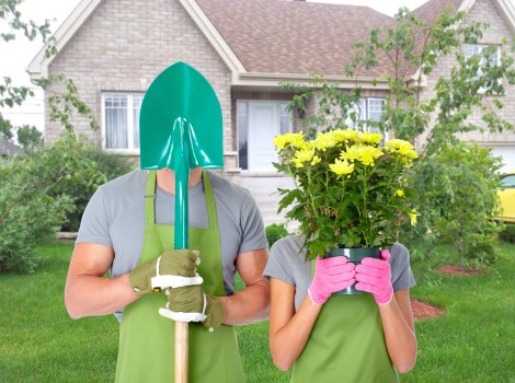 Satisfied homeowners after garden clearance in Notting Hill